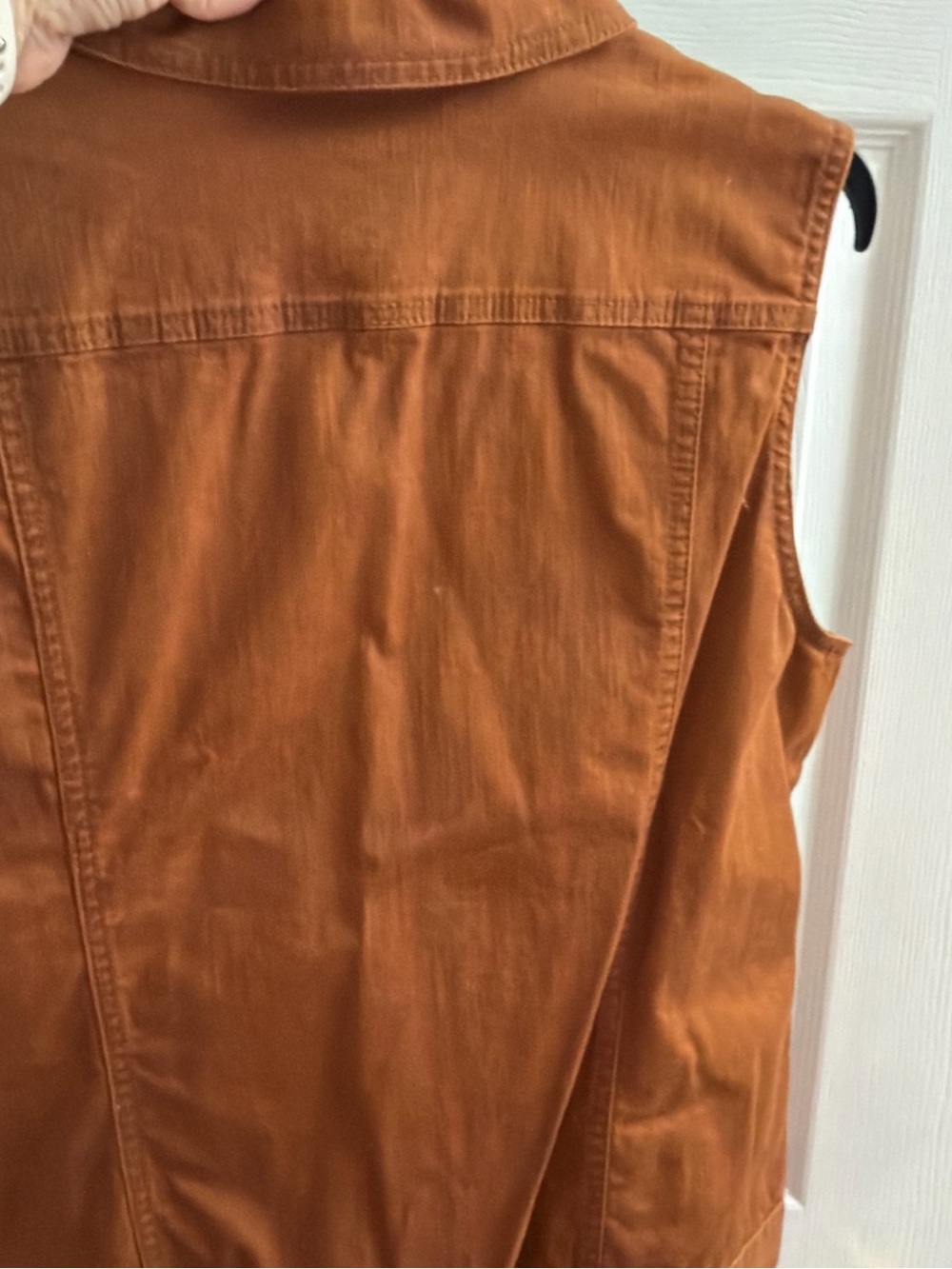 Chico's Additions Rust-Brown Denim Vest - Picture 3 of 5